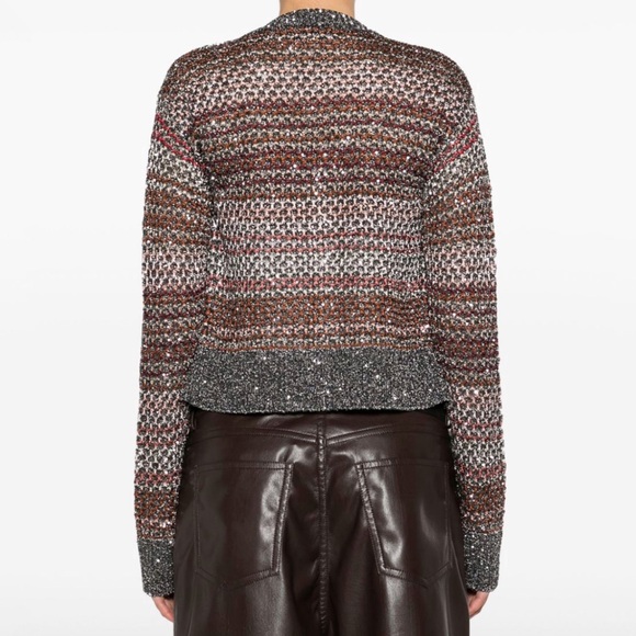 Missoni Multicolor Sequin Embellished Knitted Open Cardigan Size XS NWT - Picture 6 of 13